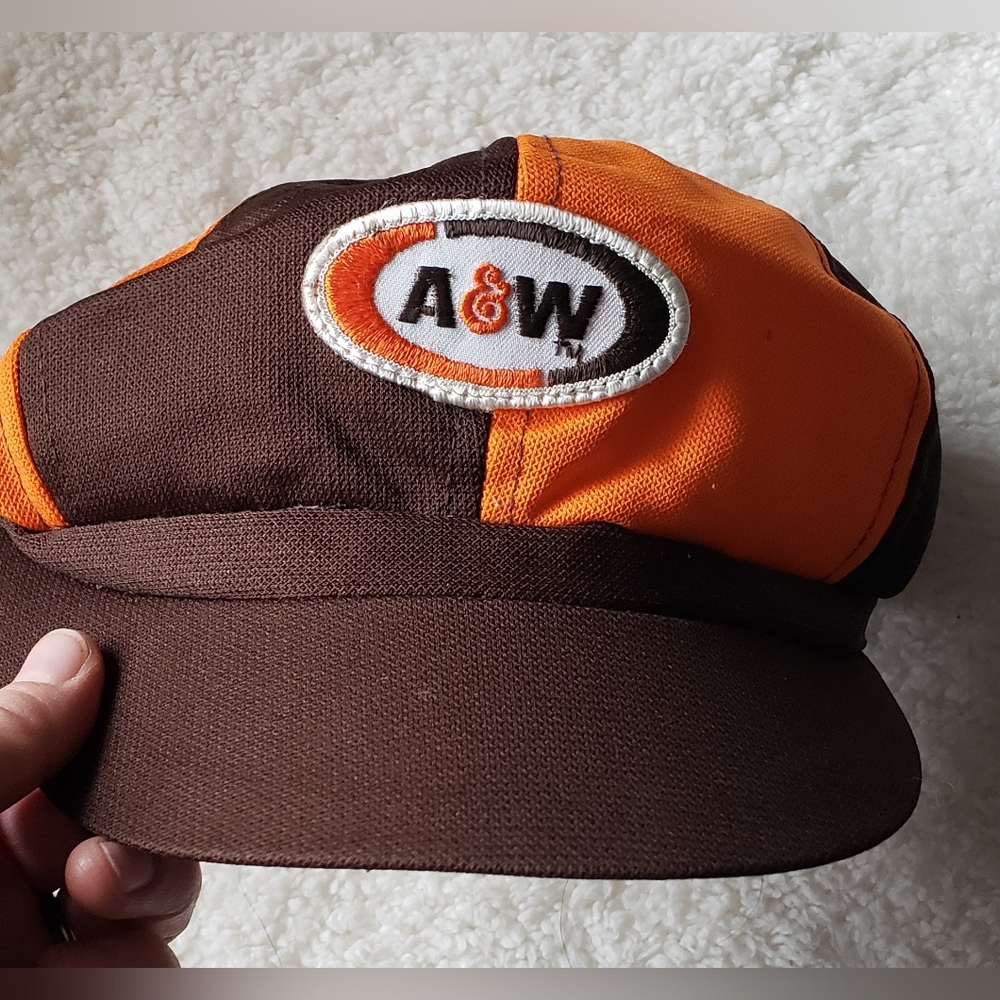 Vintage A&W Brown and Orange Cap